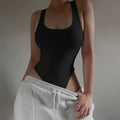 Sleeveless Knit Bodysuit 2024 Hot Summer Sexy Bodycon off Shoulder Halter Tops Casual Street Bodice for Women Clubwear