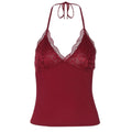 Women’s Lace Halter V-Neck Tank Top
