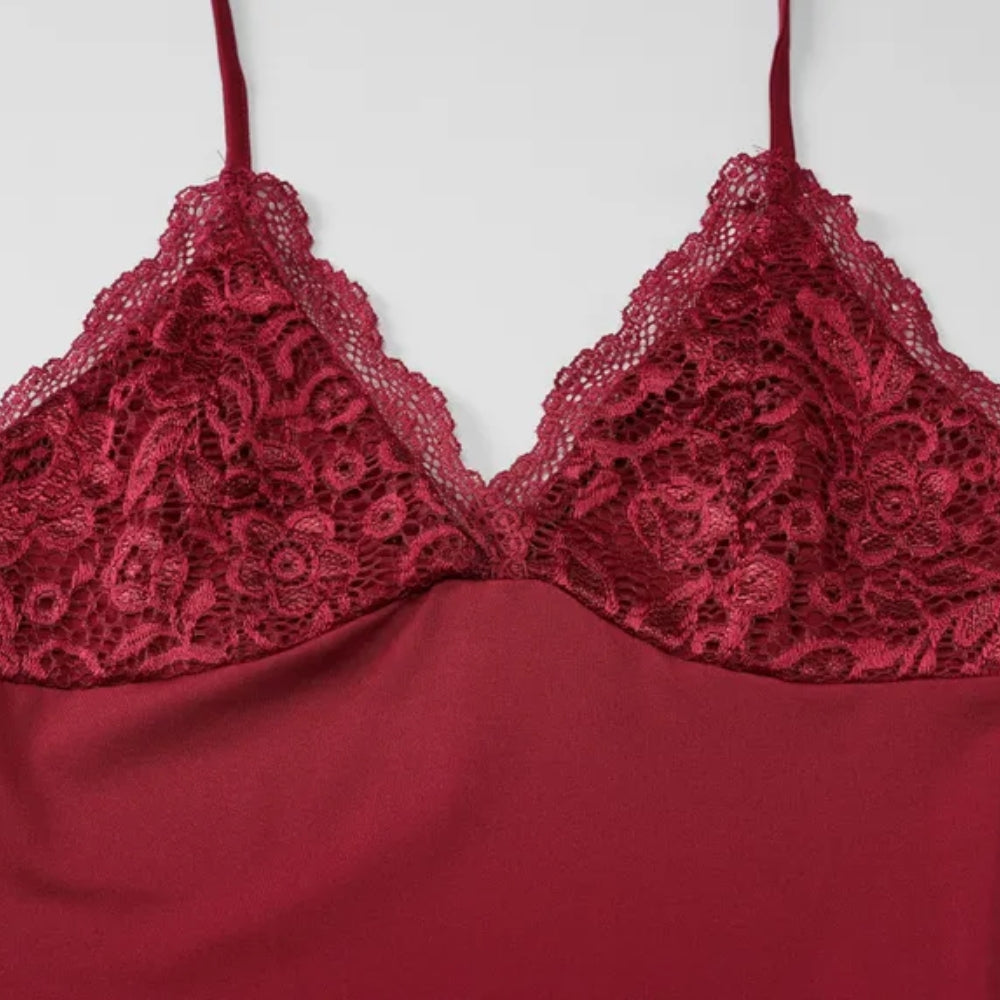 Women’s Lace Halter V-Neck Tank Top