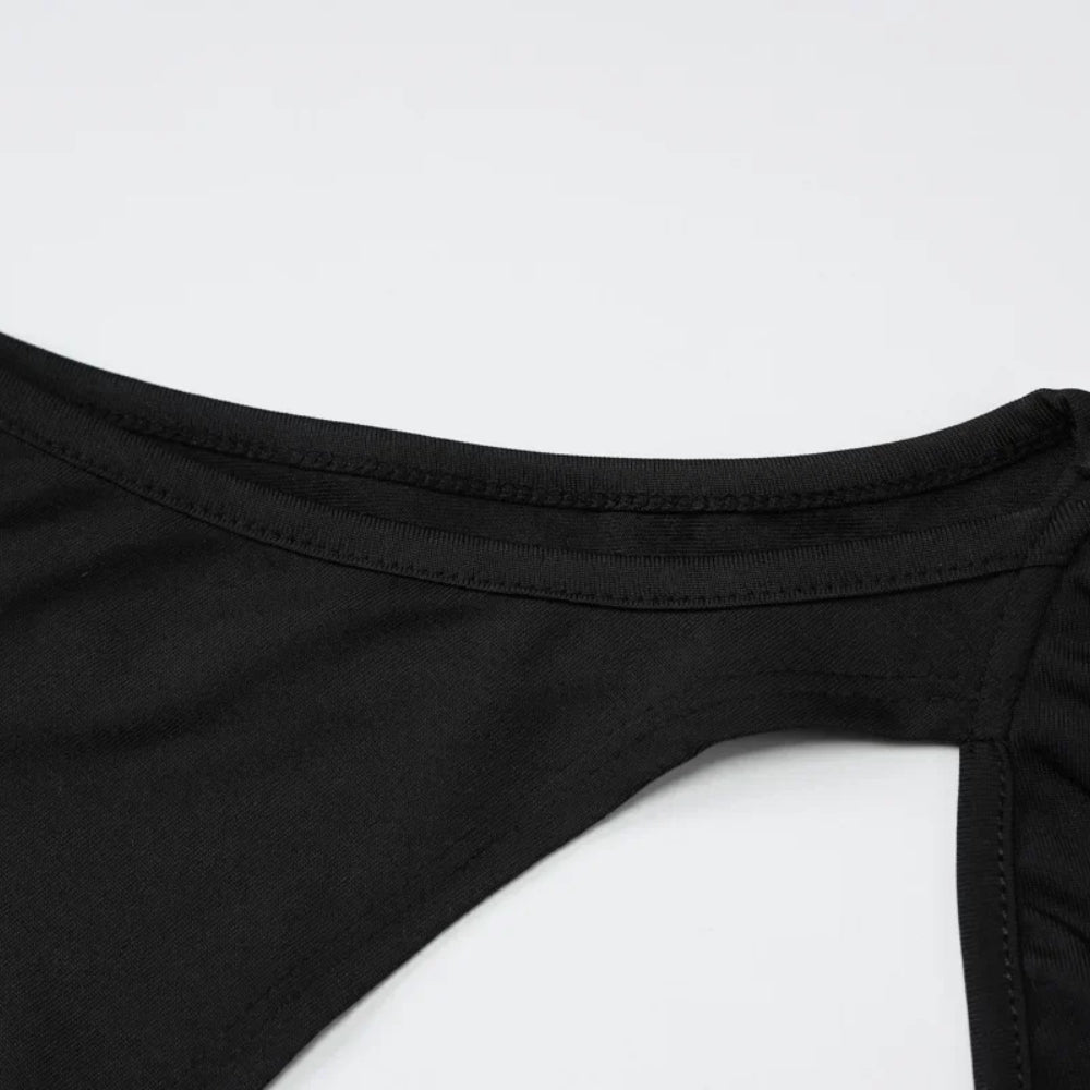 Women’s Elegant One-Shoulder Ribbon Evening Dress