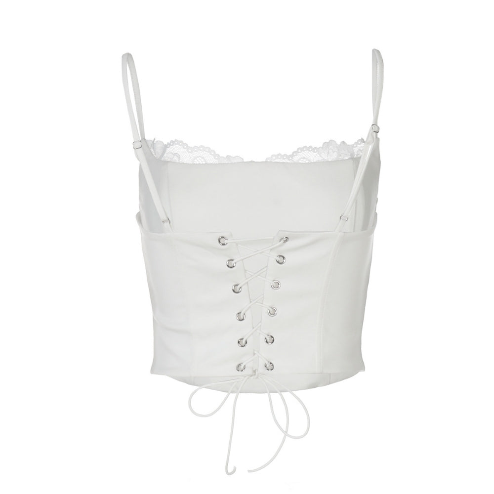 Women’s Lace-Trim Corset Top
