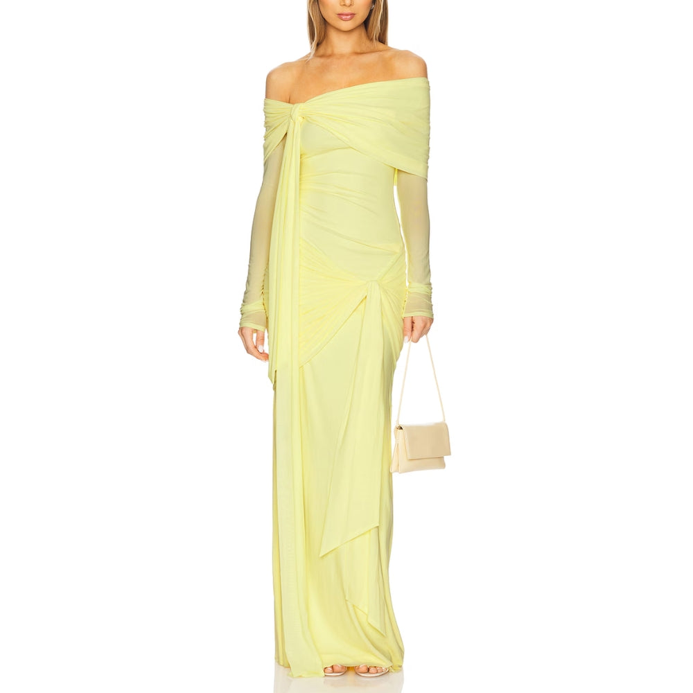 Women’s Off-Shoulder Ribbon Dress