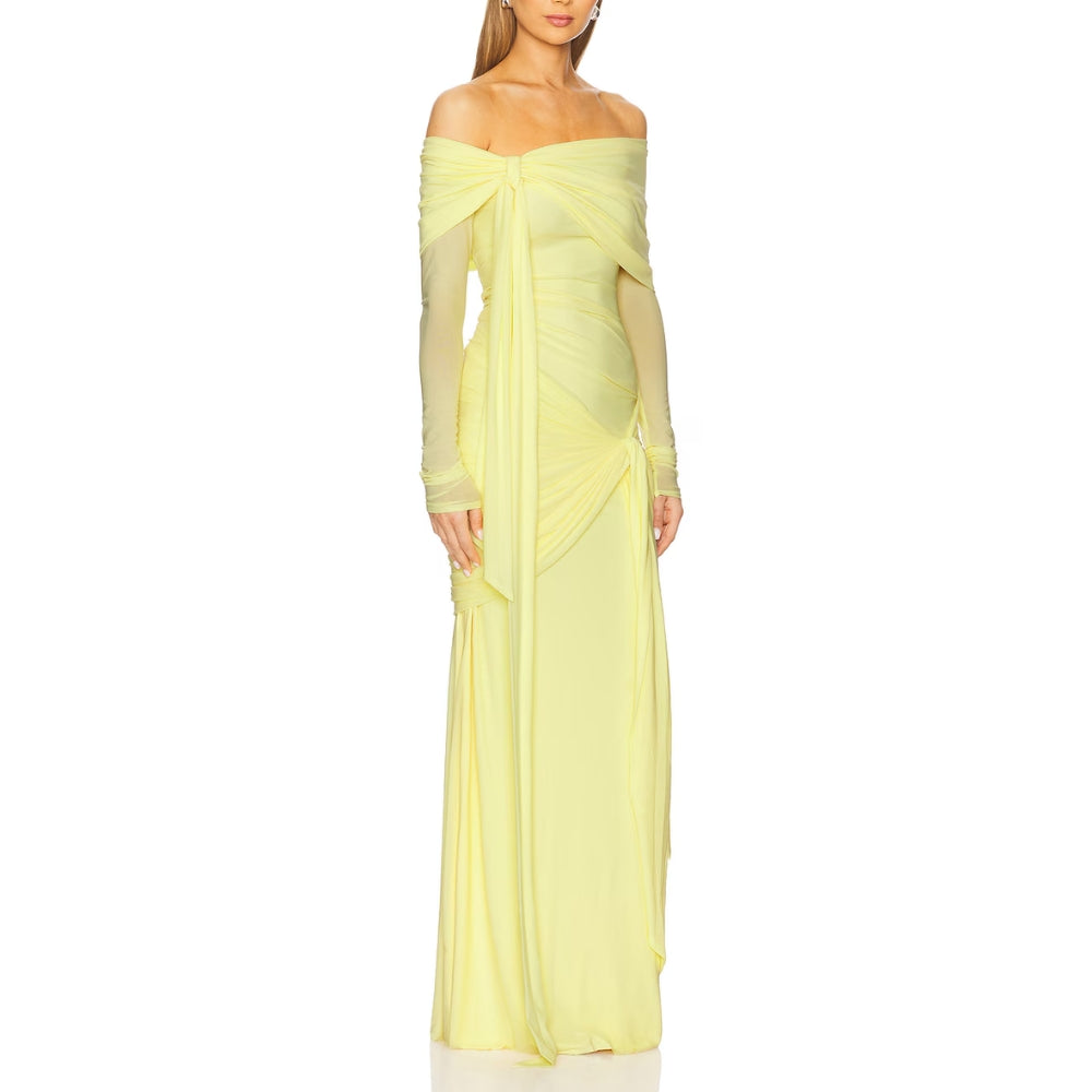 Women’s Off-Shoulder Ribbon Dress