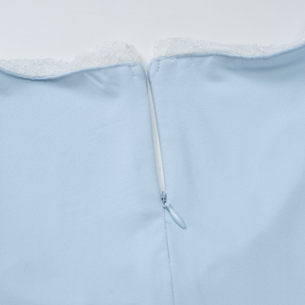 Women’s Lace-Trim Long Sleeve Romper