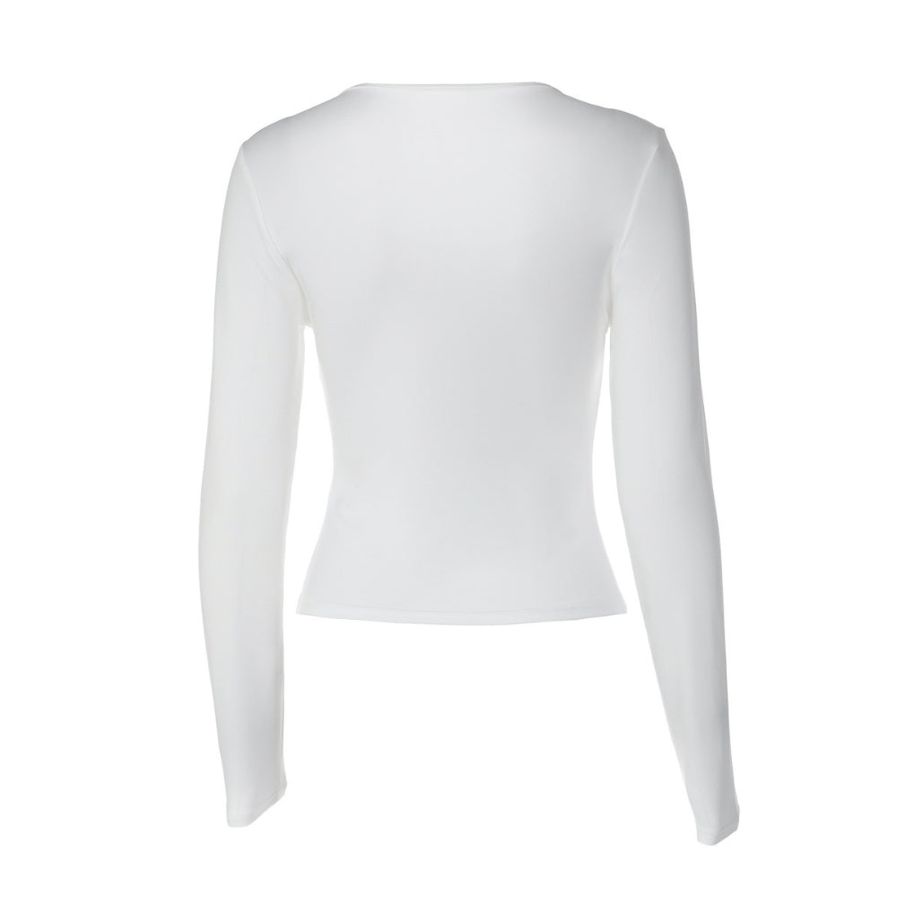 Women’s Slim Lace Long Sleeve Crop Top