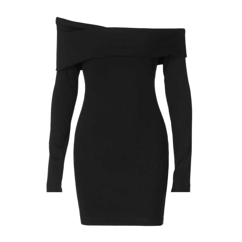 Women’s Off-Shoulder Long Sleeve Bodycon Mini Dress
