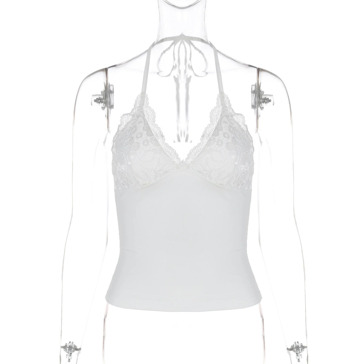 Women’s Lace Halter V-Neck Tank Top