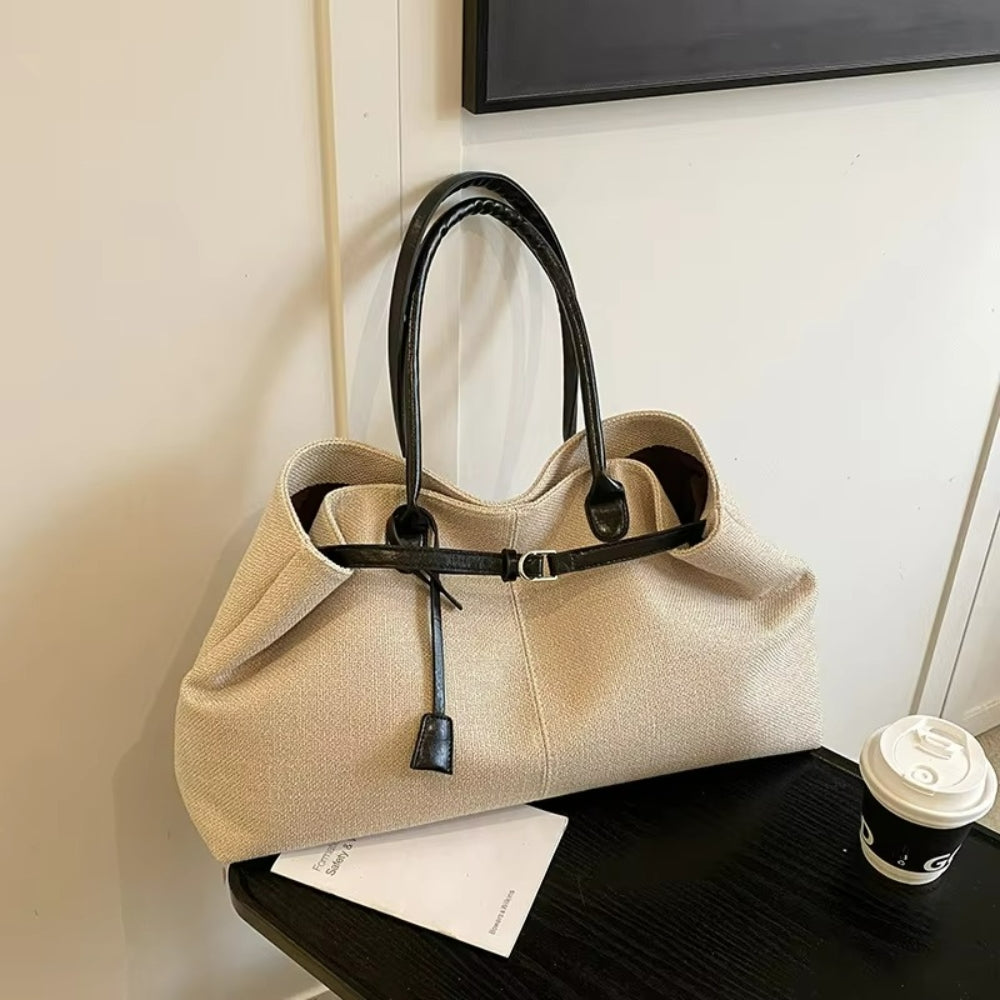 Canvas Tote Bag Long Horizontal Strap