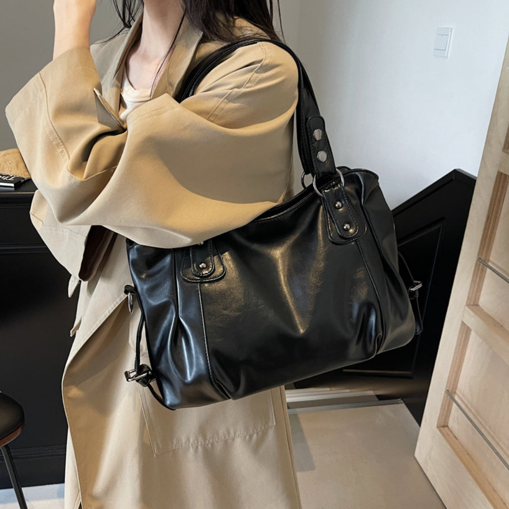 Women’s Vintage Large Capacity PU Shoulder Bag