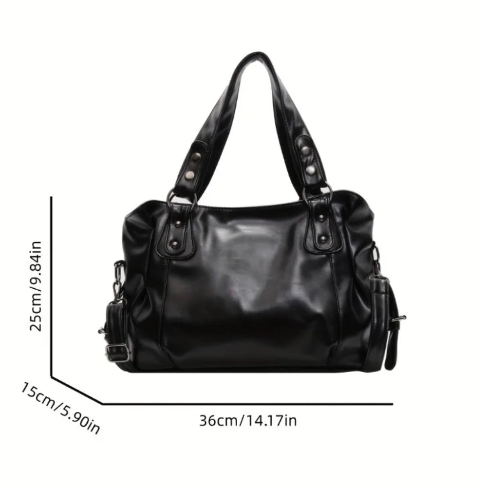 Women’s Vintage Large Capacity PU Shoulder Bag