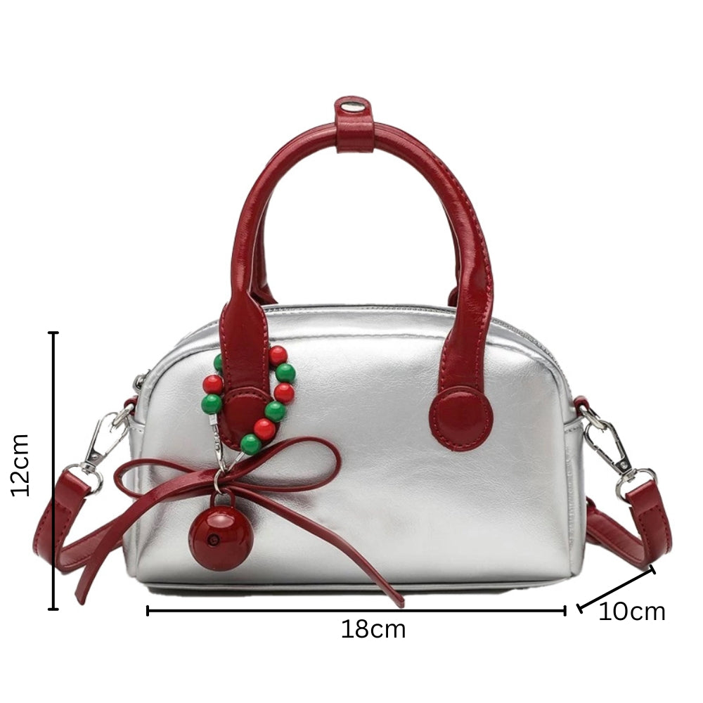 Women’s Silver Commuter Crossbody Bag