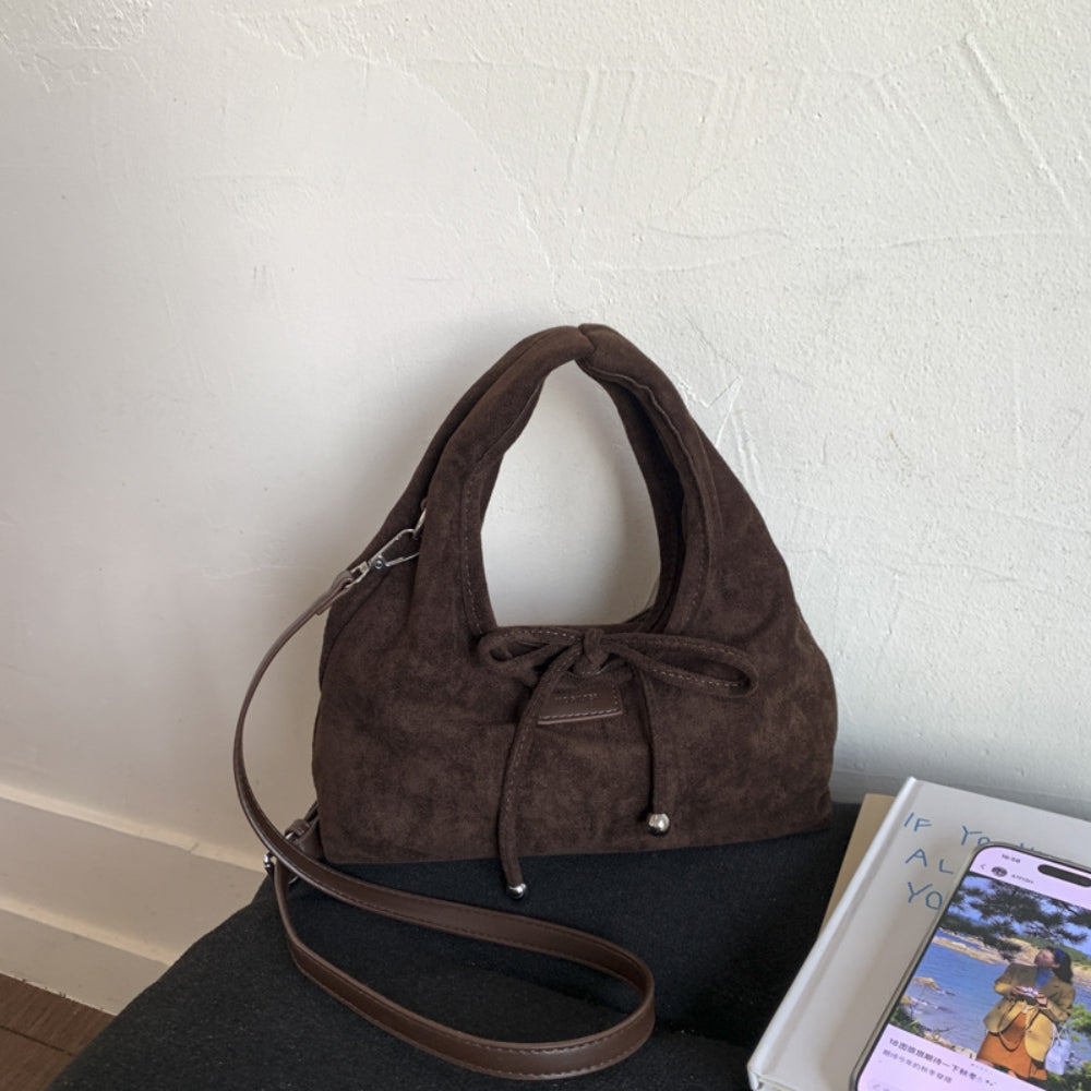 Women’s Retro Suede Bow Crossbody Bag