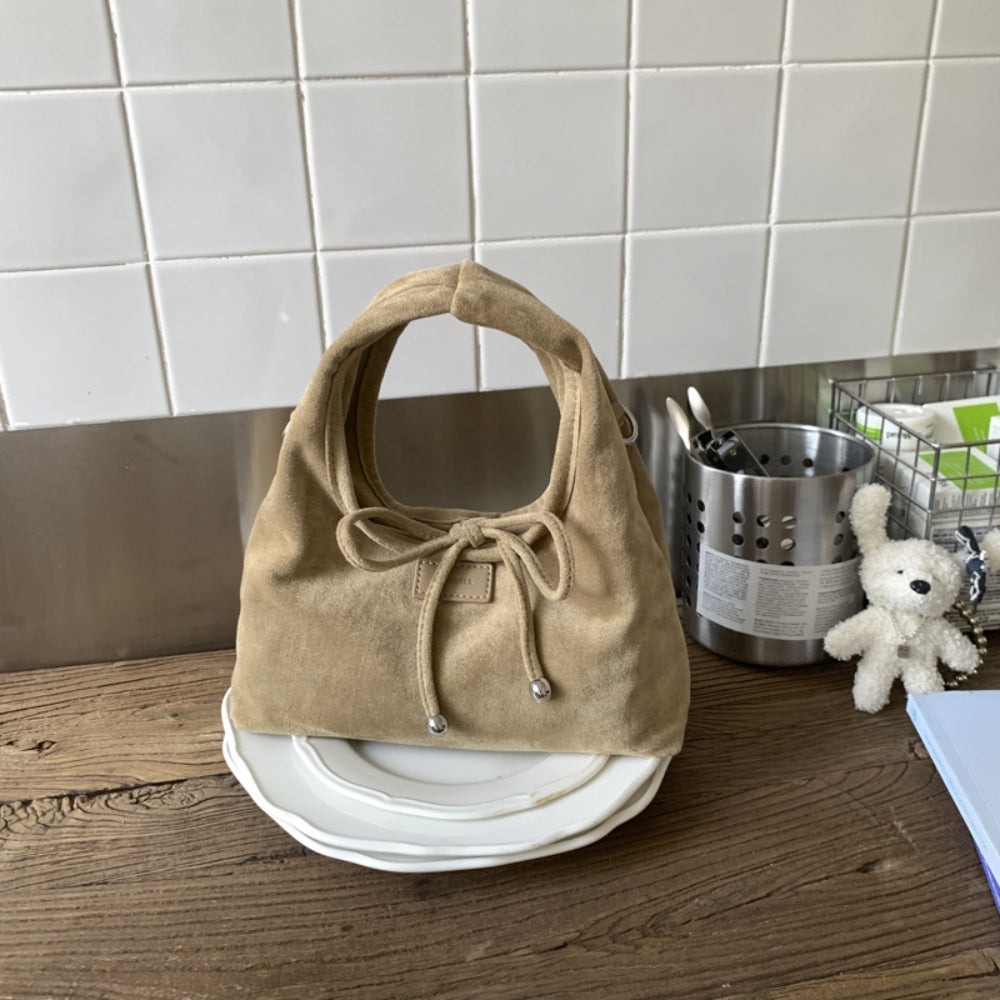 Women’s Retro Suede Bow Crossbody Bag