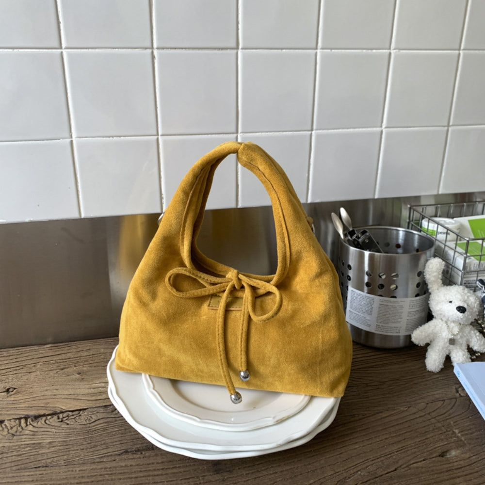 Women’s Retro Suede Bow Crossbody Bag
