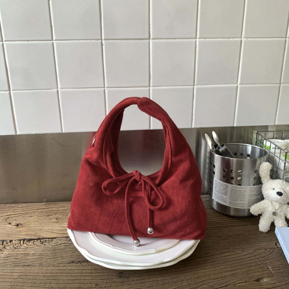 Women’s Retro Suede Bow Crossbody Bag