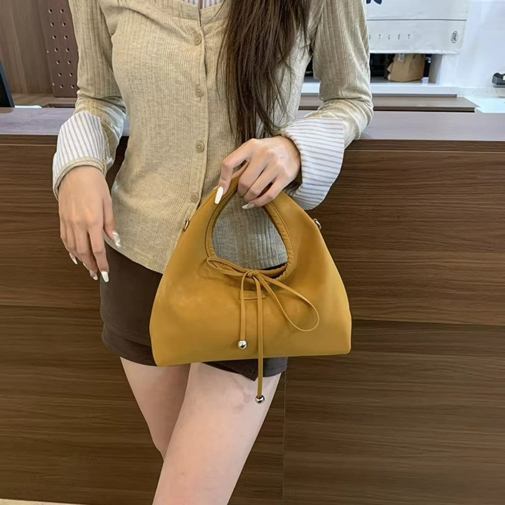 Women’s Retro Suede Bow Crossbody Bag