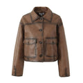 Women’s Retro Brown Leather Jacket