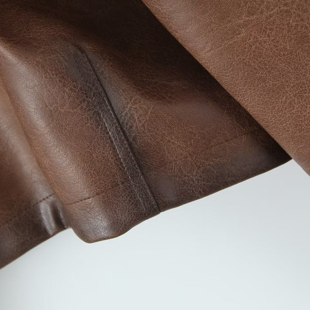 Women’s Retro Brown Leather Jacket