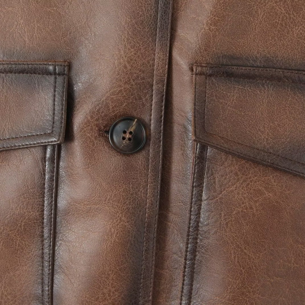 Women’s Retro Brown Leather Jacket