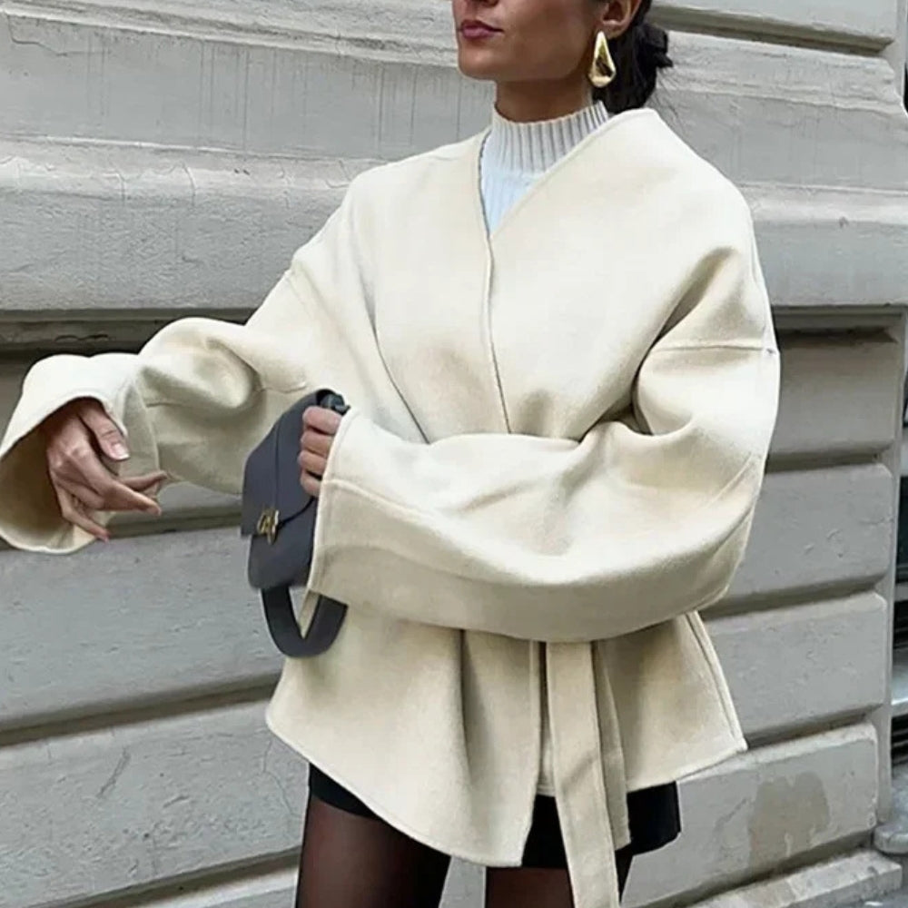 Women’s Elegant V-Neck Long Sleeve Jacket