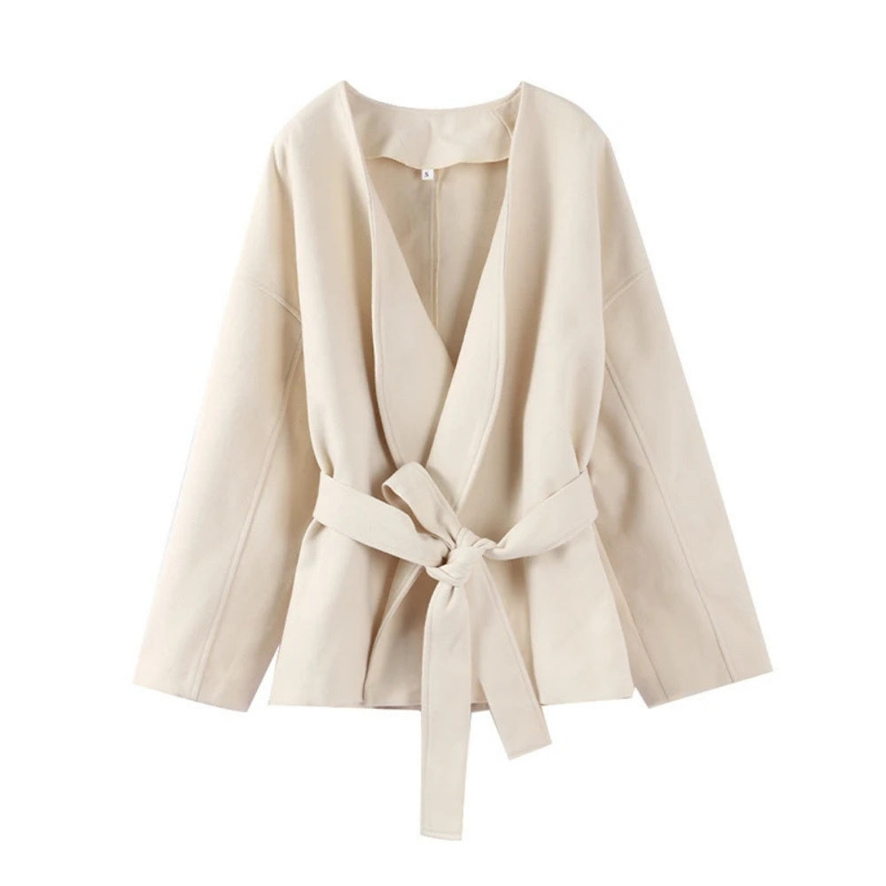 Women’s Elegant V-Neck Long Sleeve Jacket