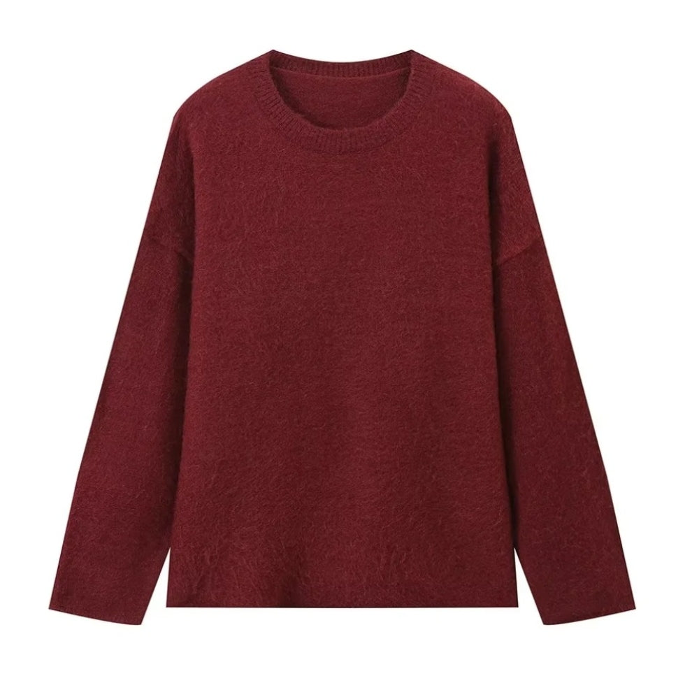 Women’s Oversized Faux Wool Knit Sweater