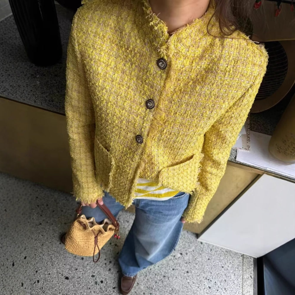 Women’s Woolen Plaid Coat