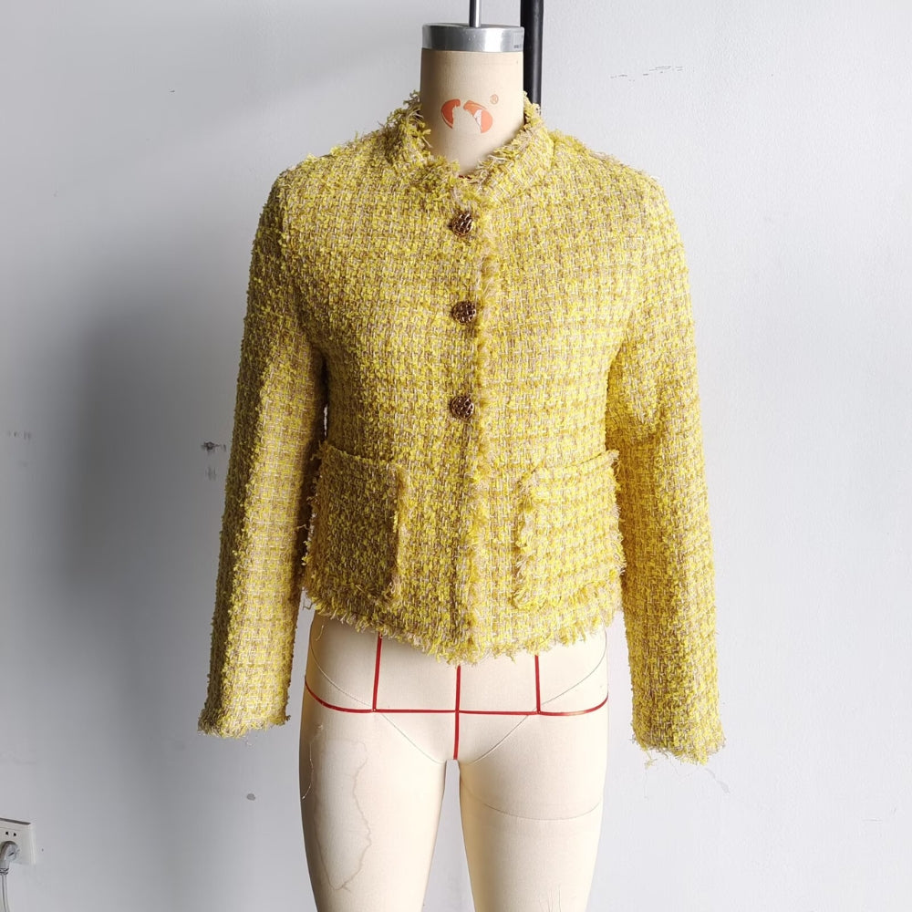 Women’s Woolen Plaid Coat