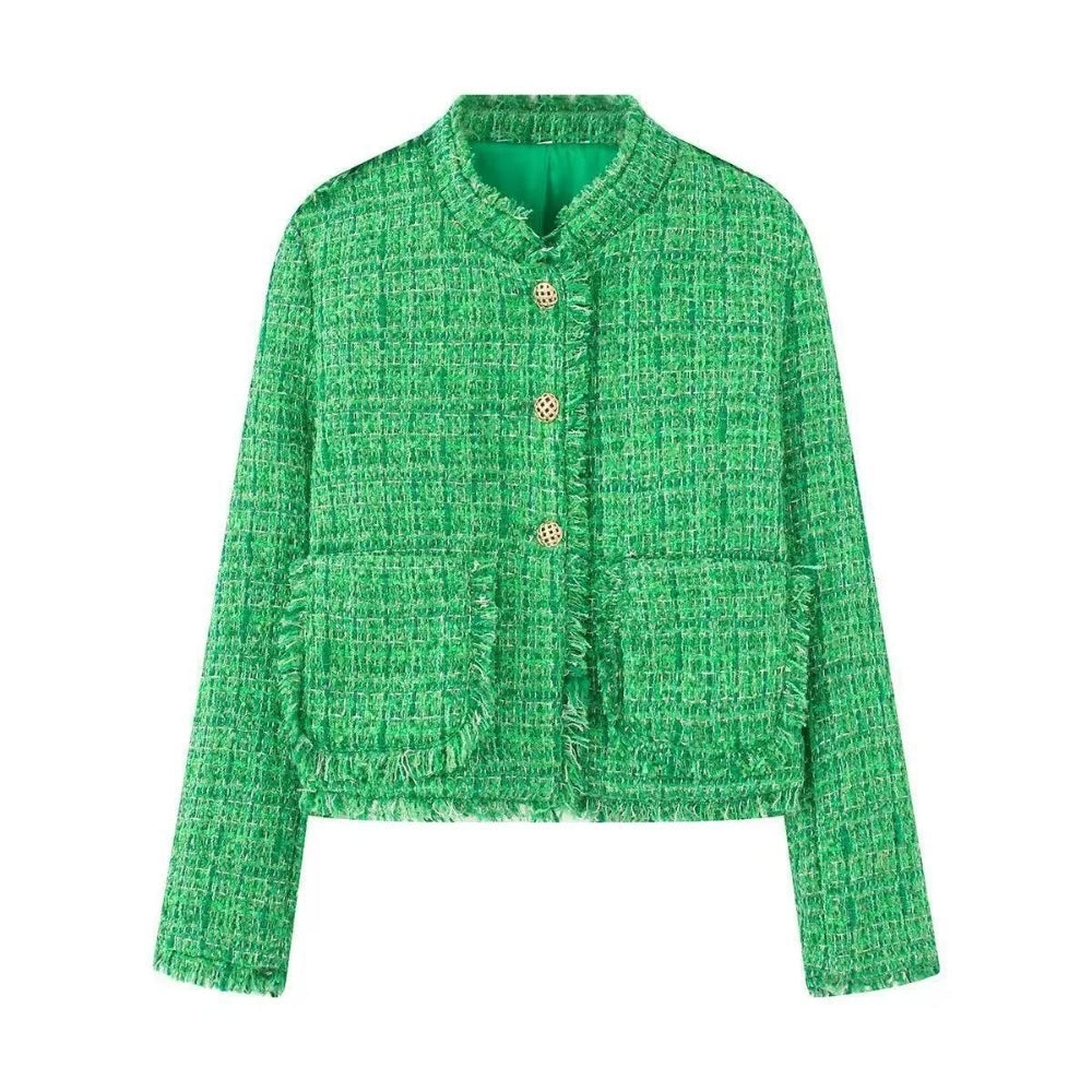 Women’s Woolen Plaid Coat