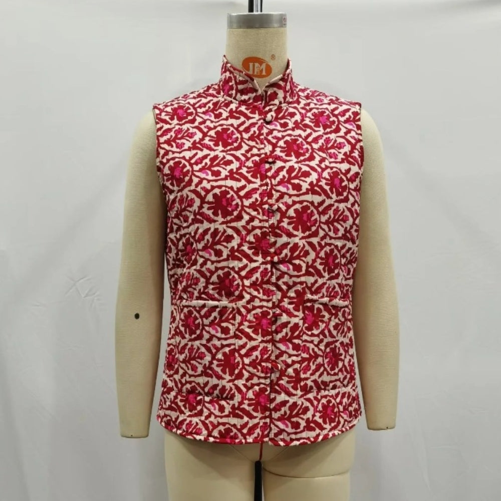 Women’s Quilted Print Sleeveless Vest