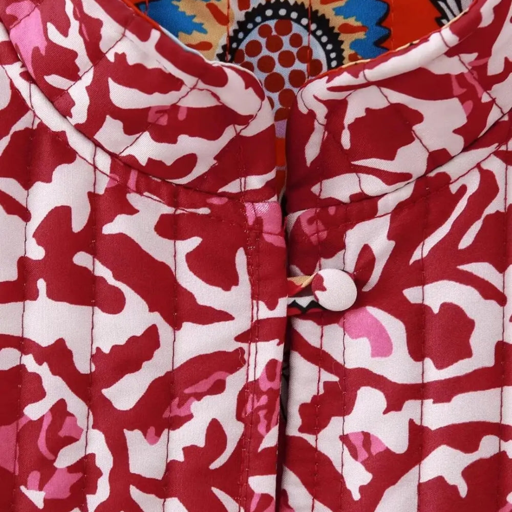 Women’s Quilted Print Sleeveless Vest