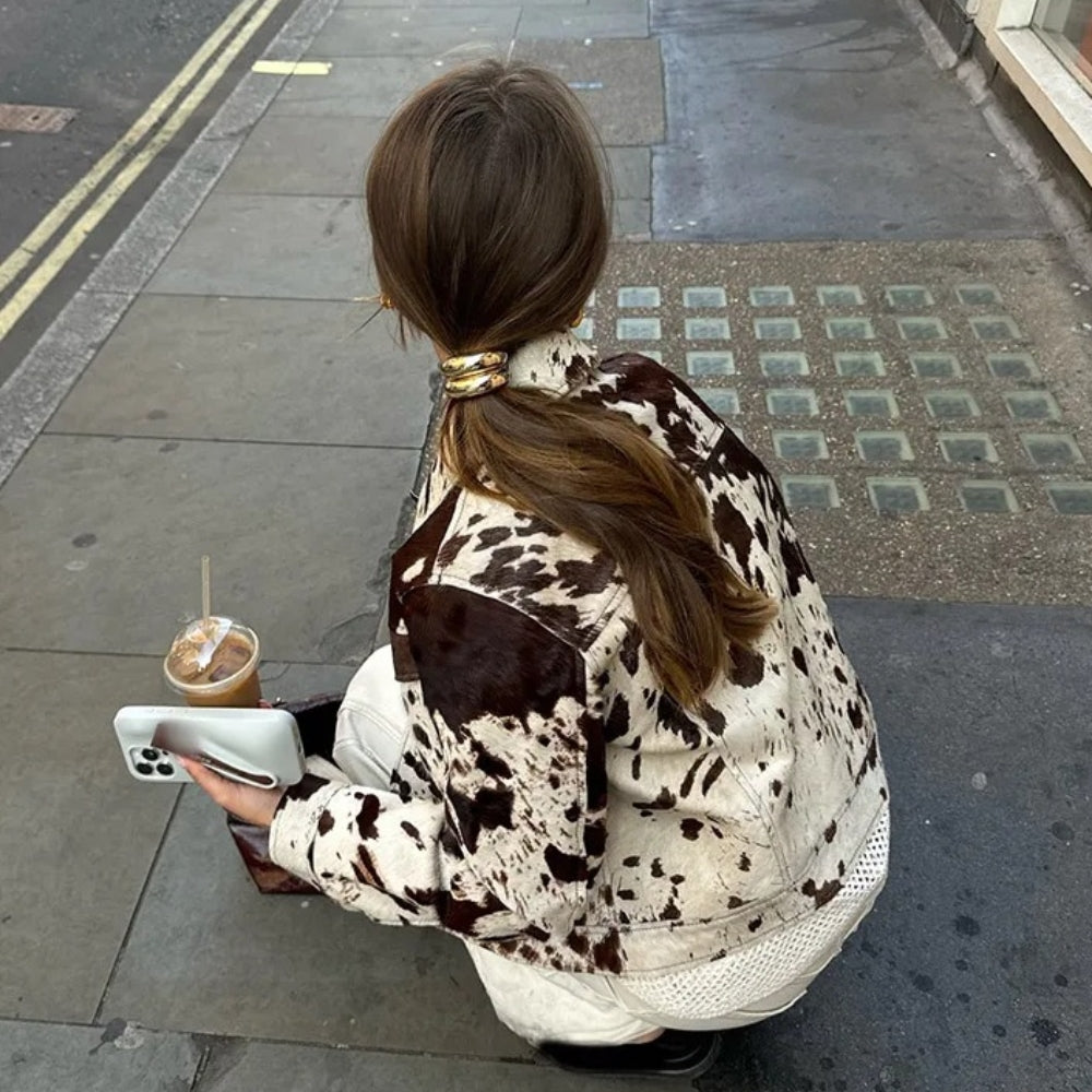 Women’s Cow Print Jacket
