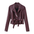 Women’s Belted Glossy Jacket