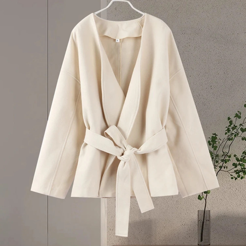 Women’s Elegant V-Neck Long Sleeve Jacket