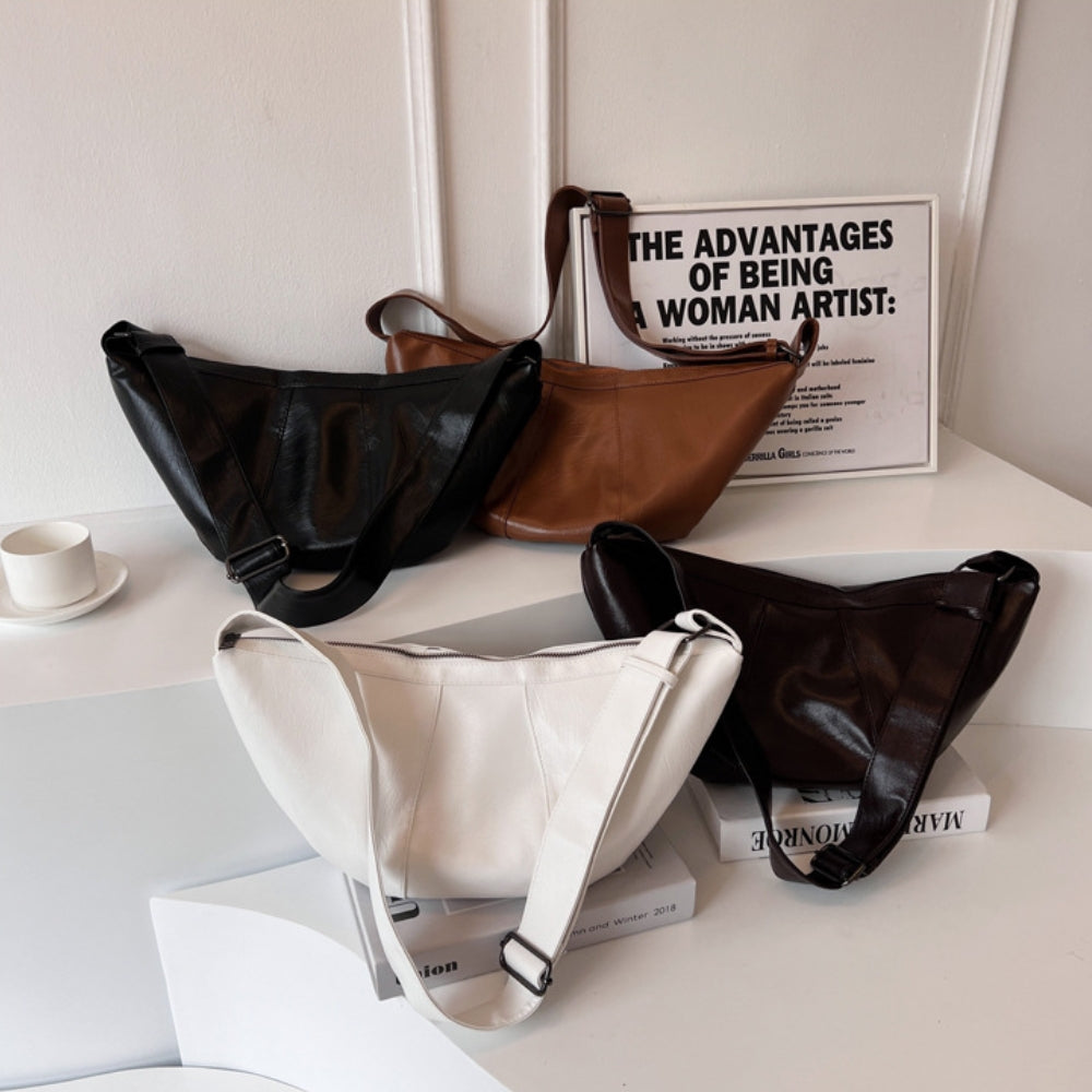 Minimalist Slouchy Crescent Hobo Bag