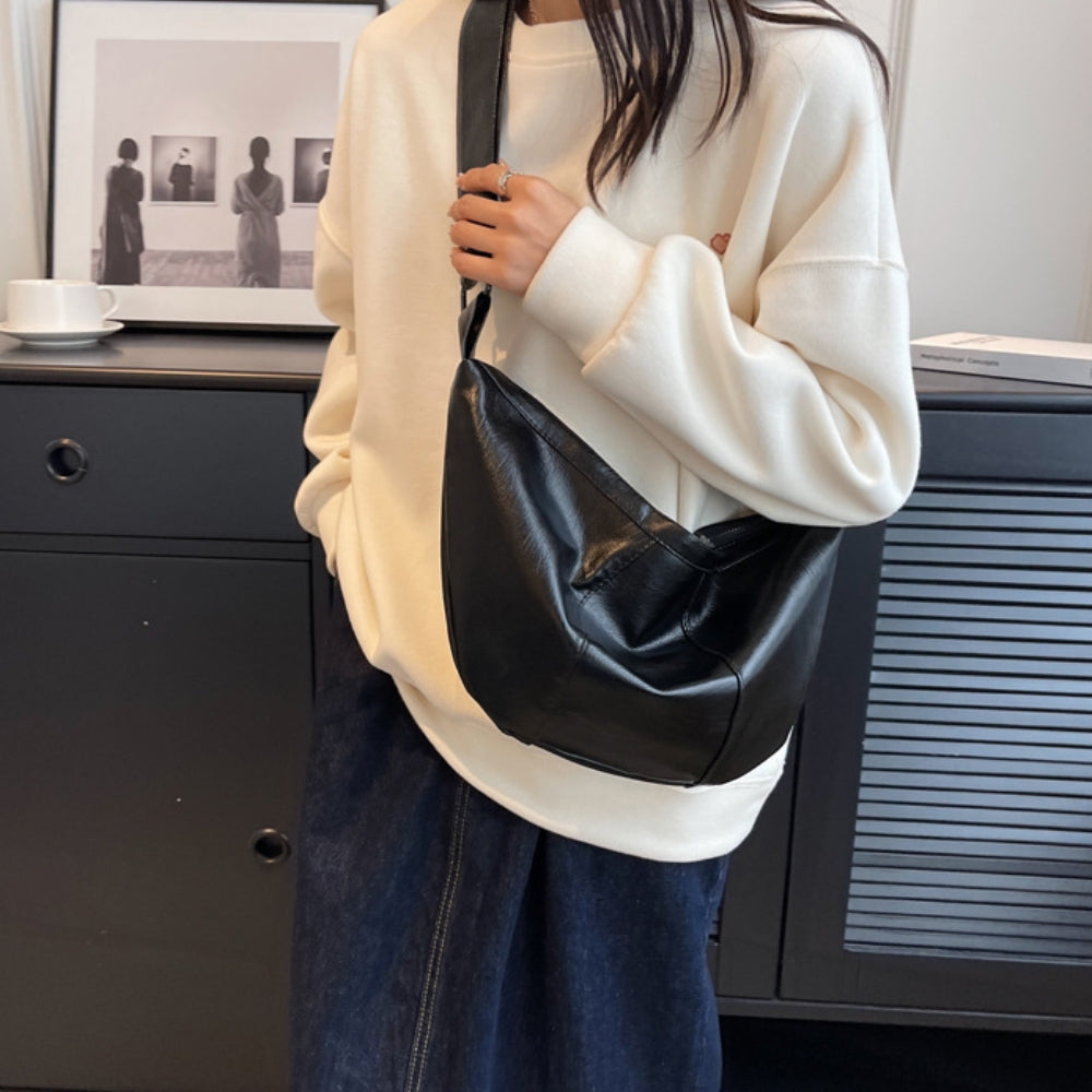 Minimalist Slouchy Crescent Hobo Bag
