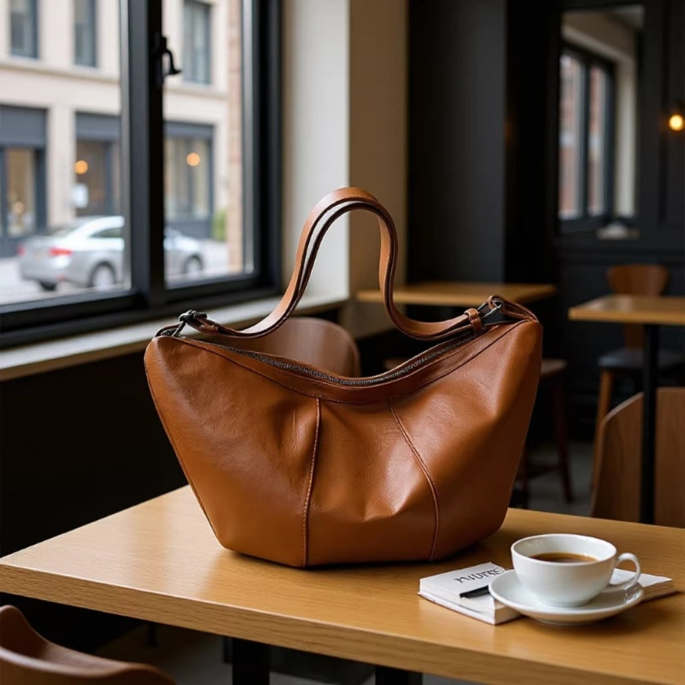 Minimalist Slouchy Crescent Hobo Bag