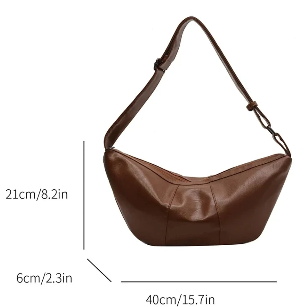 Minimalist Slouchy Crescent Hobo Bag