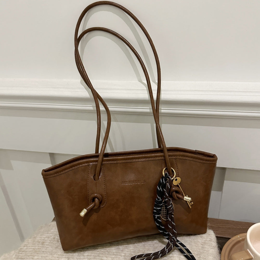 Vintage Minimalist Faux Leather Shoulder Bag