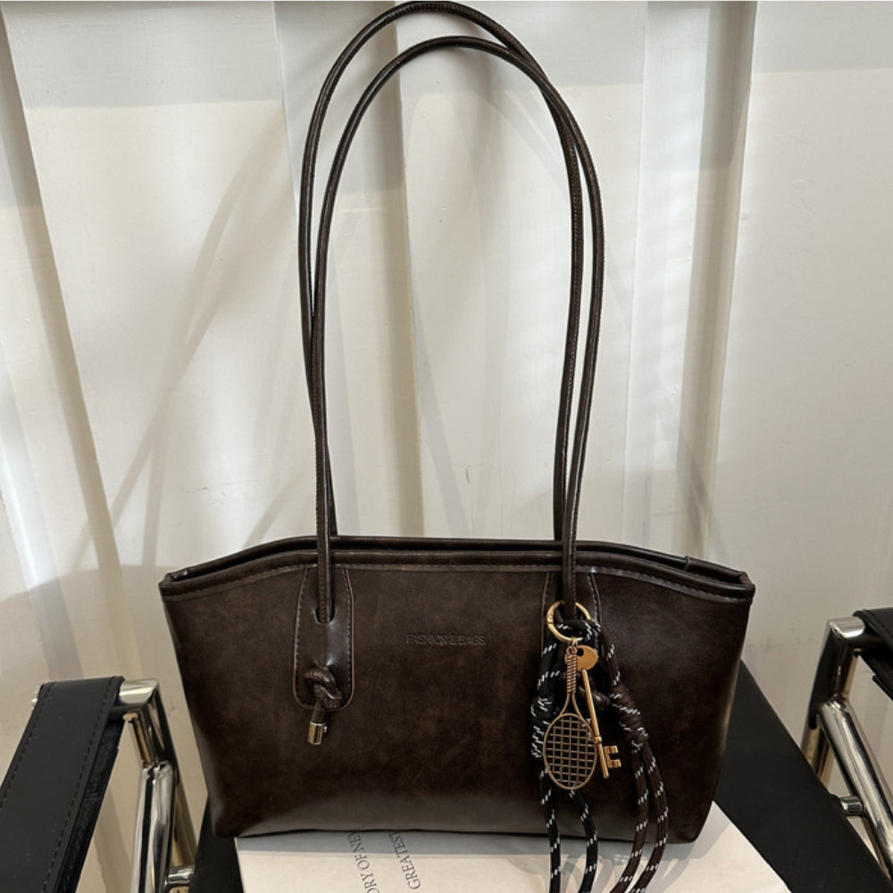 Vintage Minimalist Faux Leather Shoulder Bag