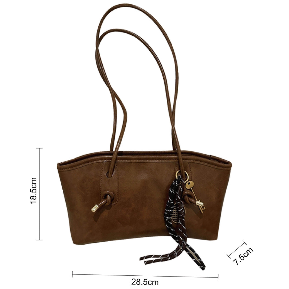 Vintage Minimalist Faux Leather Shoulder Bag