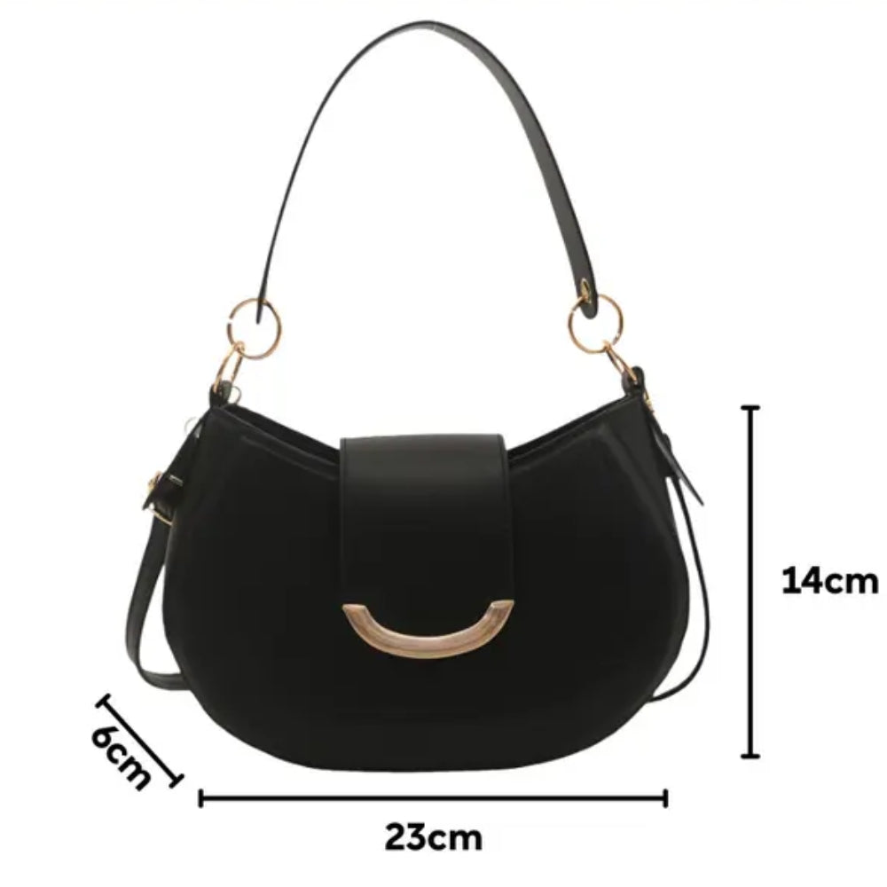 Women’s Sculptural Half-Moon Underarm Bag