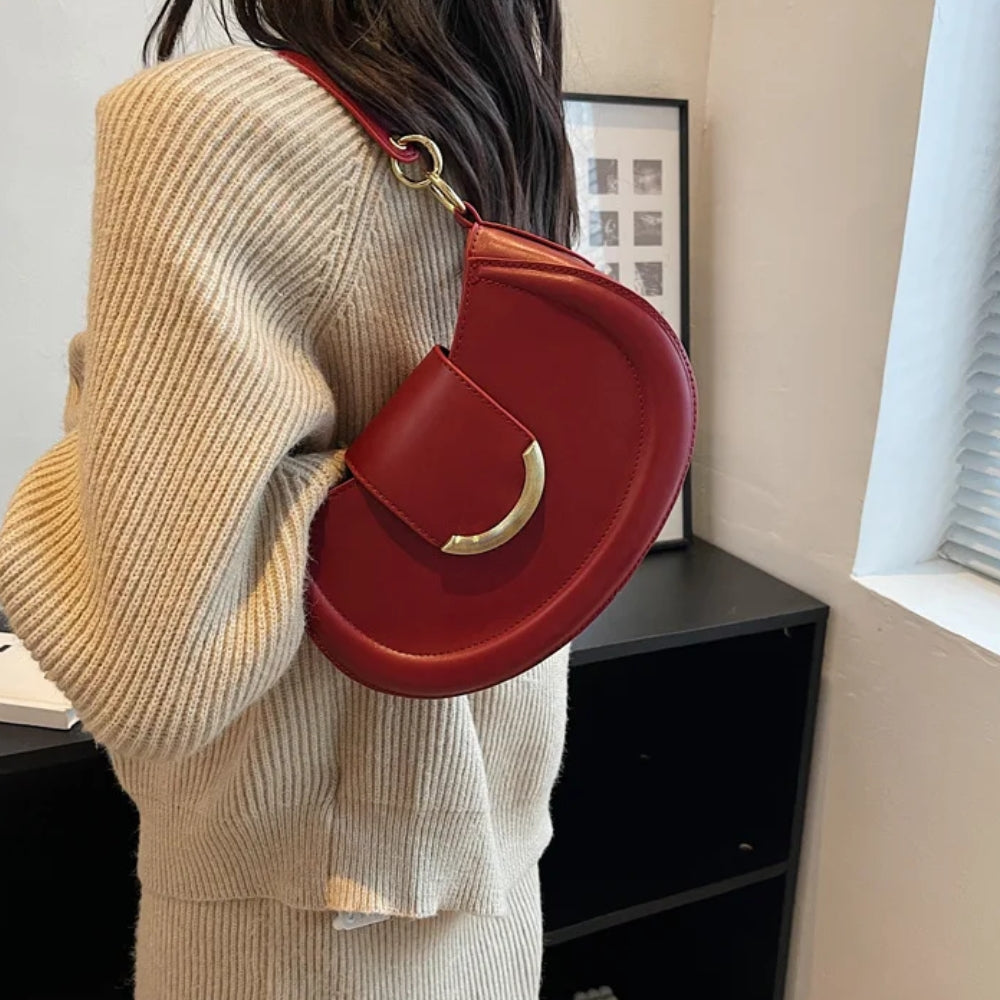 Women’s Sculptural Half-Moon Underarm Bag