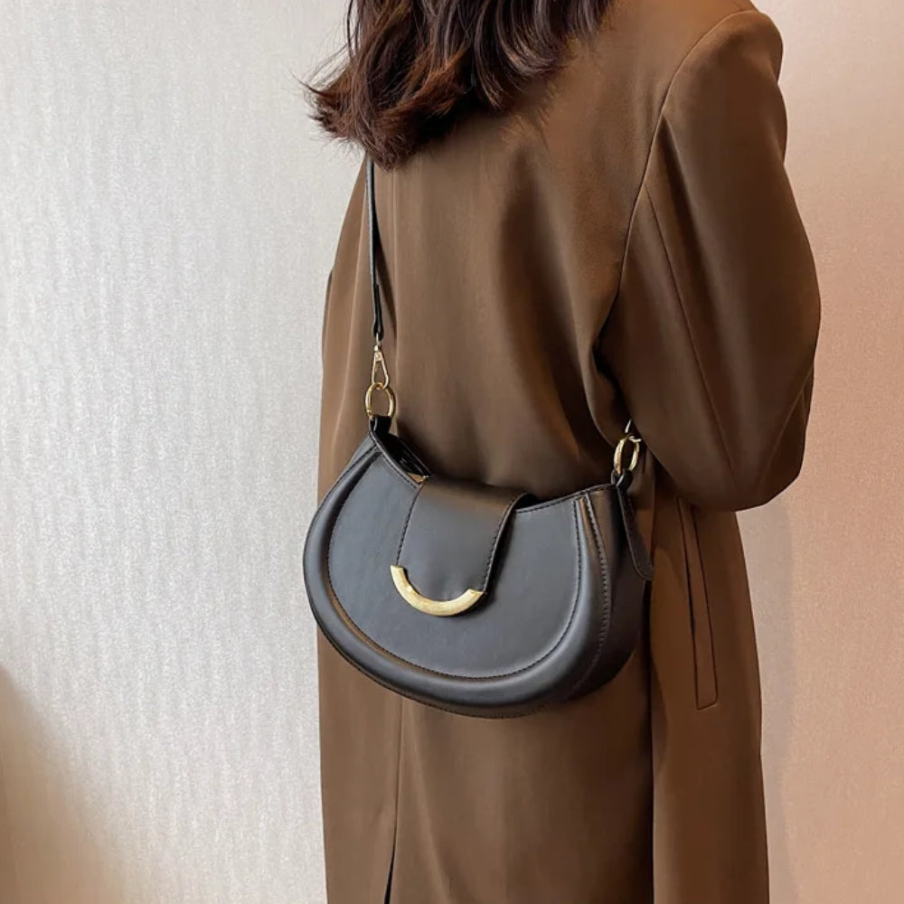 Women’s Sculptural Half-Moon Underarm Bag