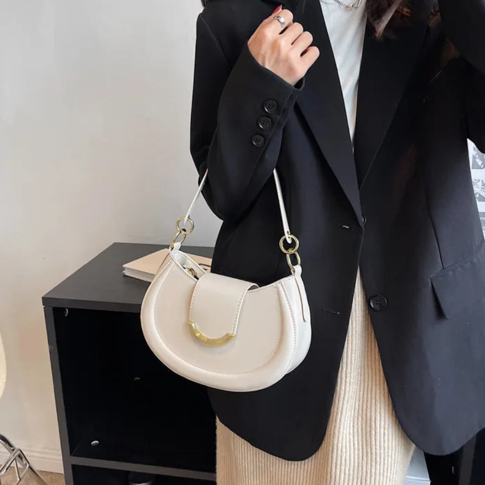 Women’s Sculptural Half-Moon Underarm Bag