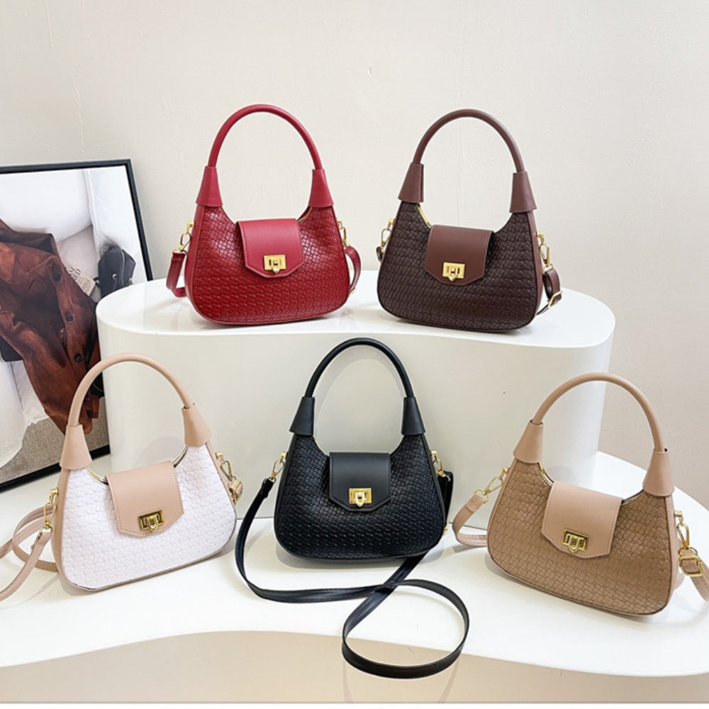 Women’s Woven Crescent Crossbody Bag