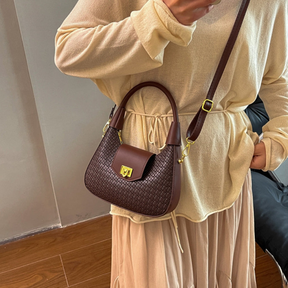Women’s Woven Crescent Crossbody Bag
