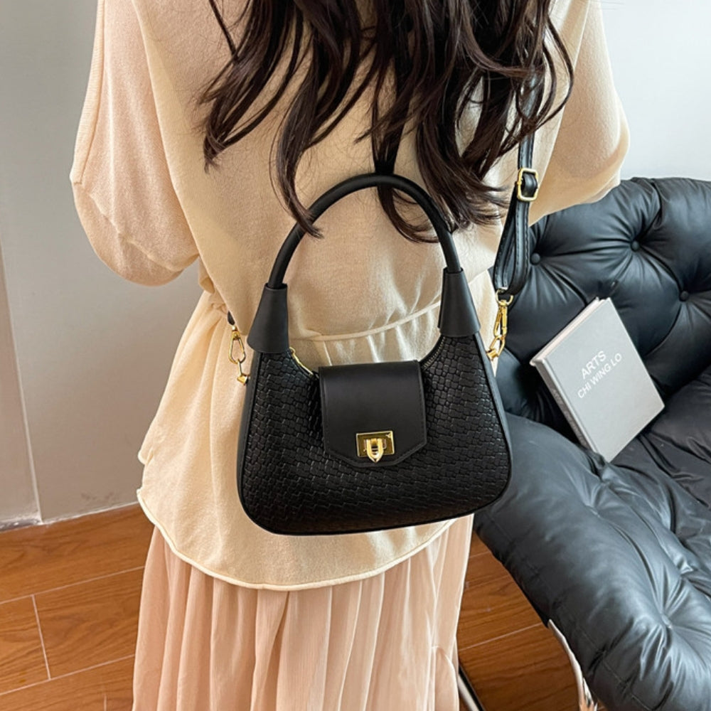 Women’s Woven Crescent Crossbody Bag