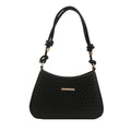 Women’s Woven Crescent Underarm Bag with Knotted Handle