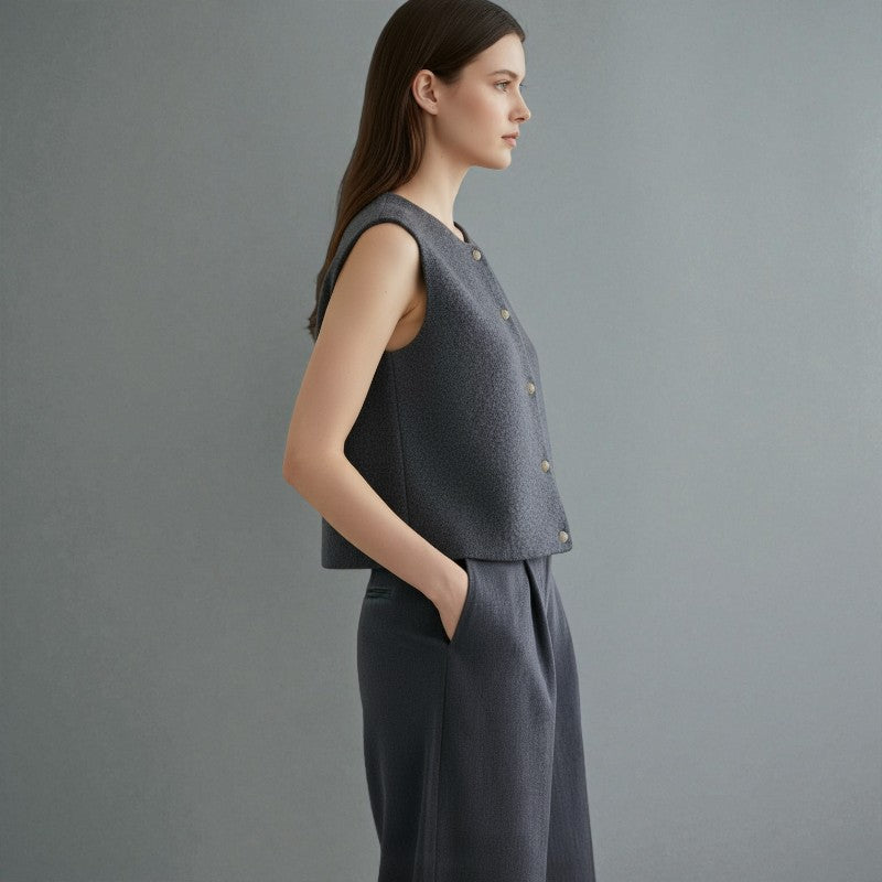 Pull sans manches femme – Gilet tricoté élégant